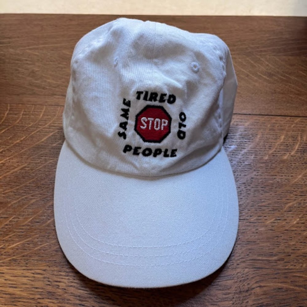 STOP Same Tired Old People Cream Adams Baseball Cap